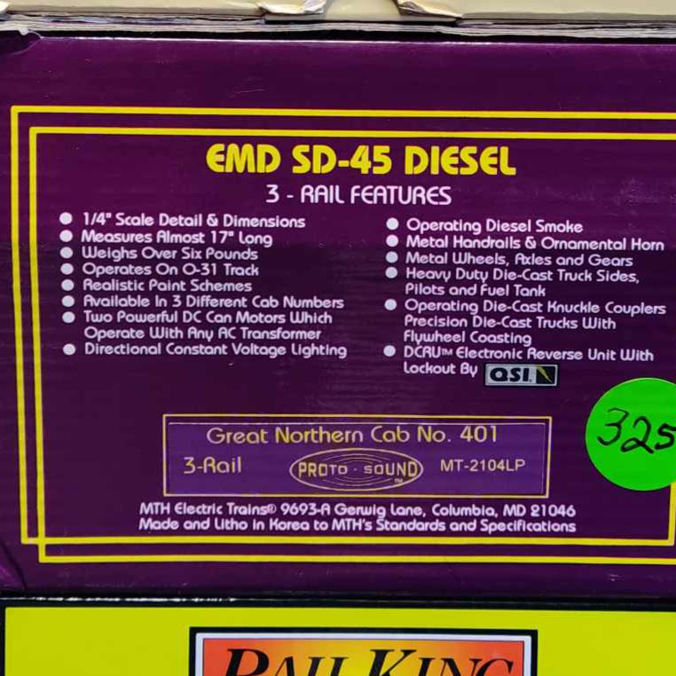 MTH 20-2104-1 SD-45 GREAT NORTHERN HUSTLE MUSCLE