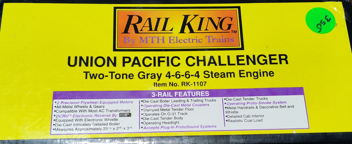 MTH RAILKING 30-1107 UNION PACIFIC CHALLANGER TWO -TONE