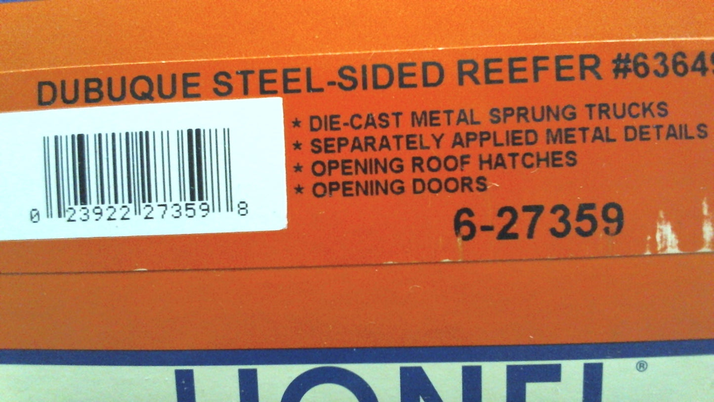 LIONEL 6-27359 DUBUQUE STEEL SIDED REEFER