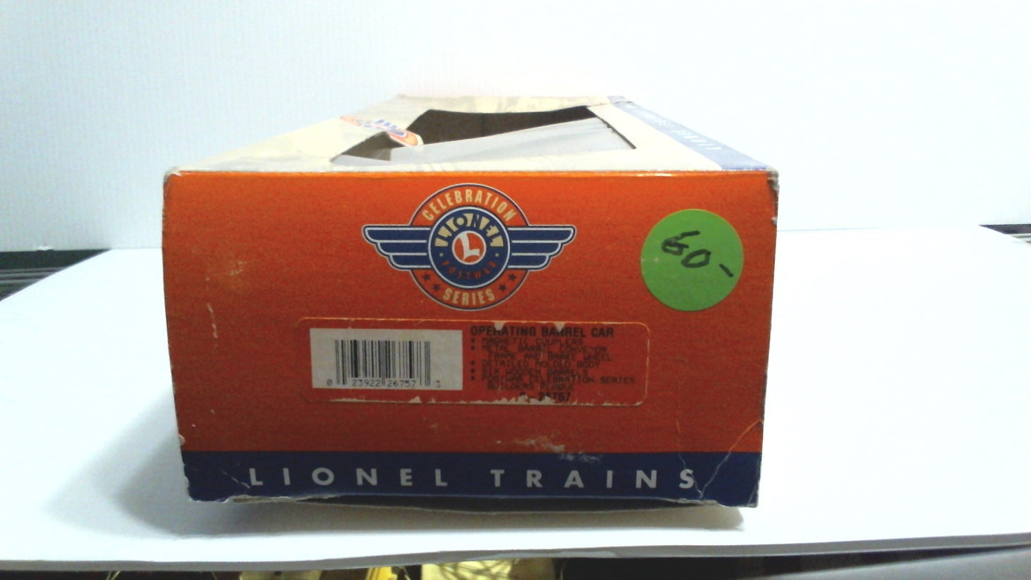 LIONEL 6-26757 OPERATING BARREL CAR