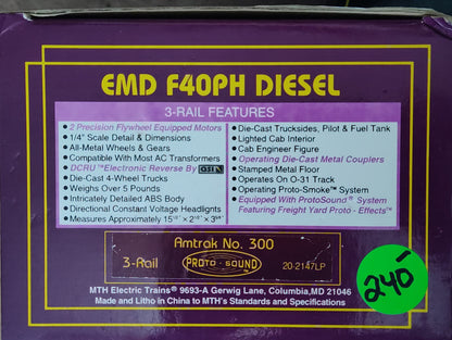 MTH 20-2147-1 AMTRAK EMD F40PH DIESEL
