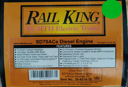 MTH RAILKING 30-4214-1E SD70ACe UNION PACIFIC